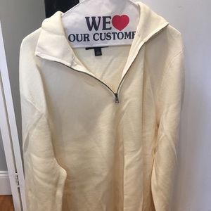 Never worn off white banana republic sweater. Xl